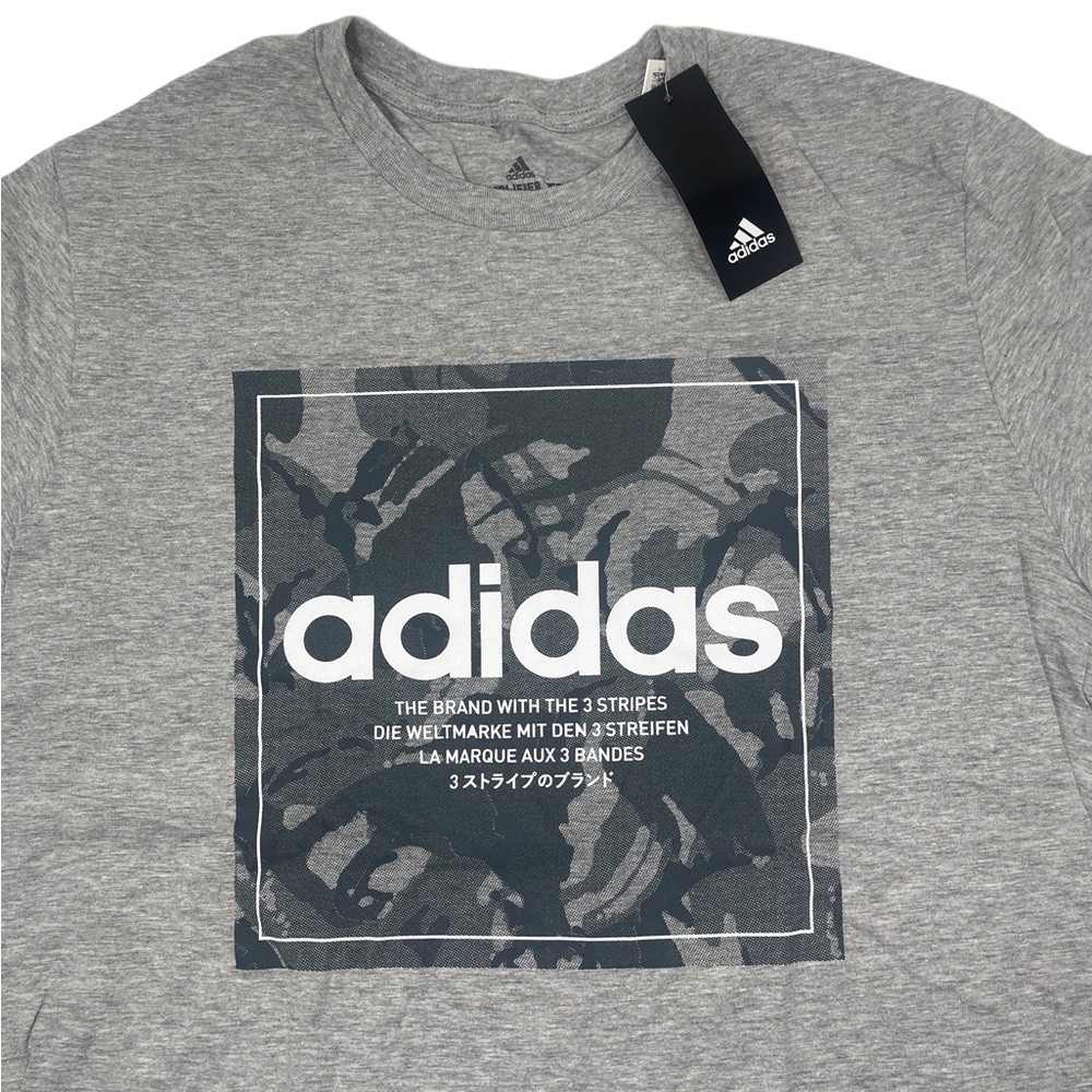 Adidas Men’s Amplifier Tee Shirt XL Grey Cotton New b5
